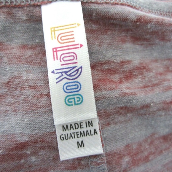 LuLaRoe M Perfect T Tee Shirt Muted Red Gray NEW M - Picture 4 of 5